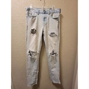 PacSun Men's stacked skinny ripped distressed jeans, light wash, 30x32